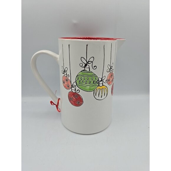 Spectrum Designz Ceramic Pitcher Christmas Ornaments Paint Stoneware 52 oz. New - Picture 4 of 9